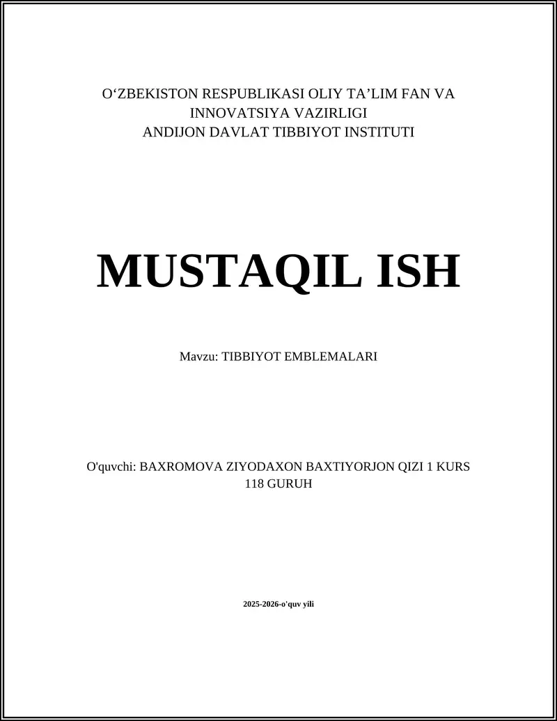 TIBBIYOT EMBLEMALARI