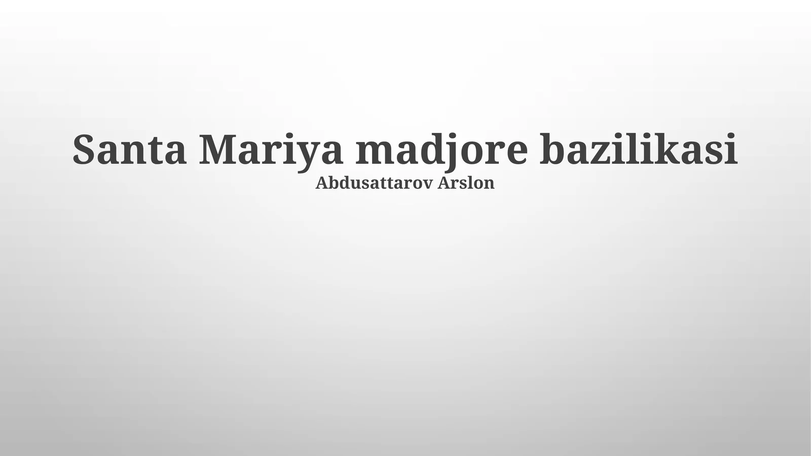 Santa Mariya madjore bazilikasi