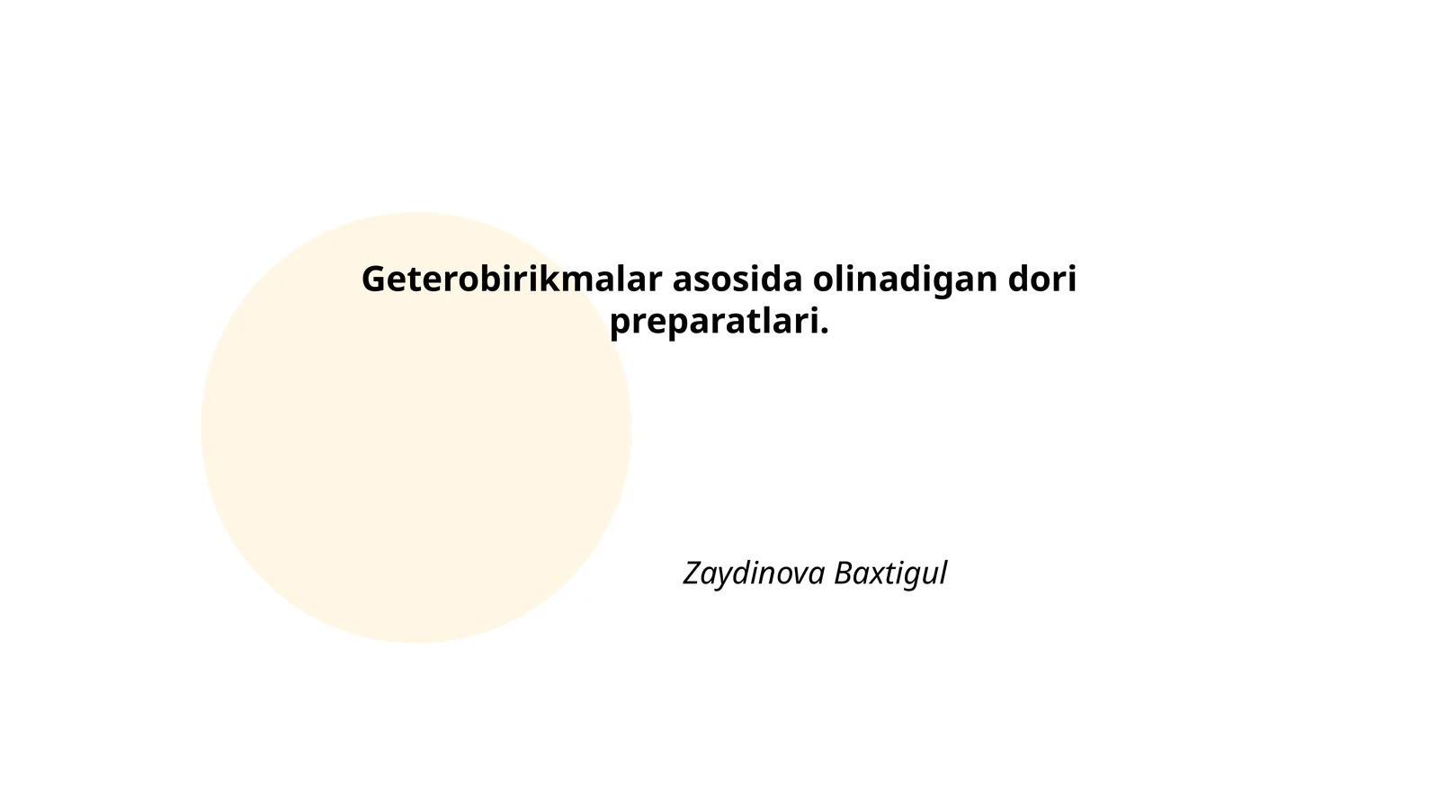 Geterobirikmalar asosida olinadigan dori preparatlari