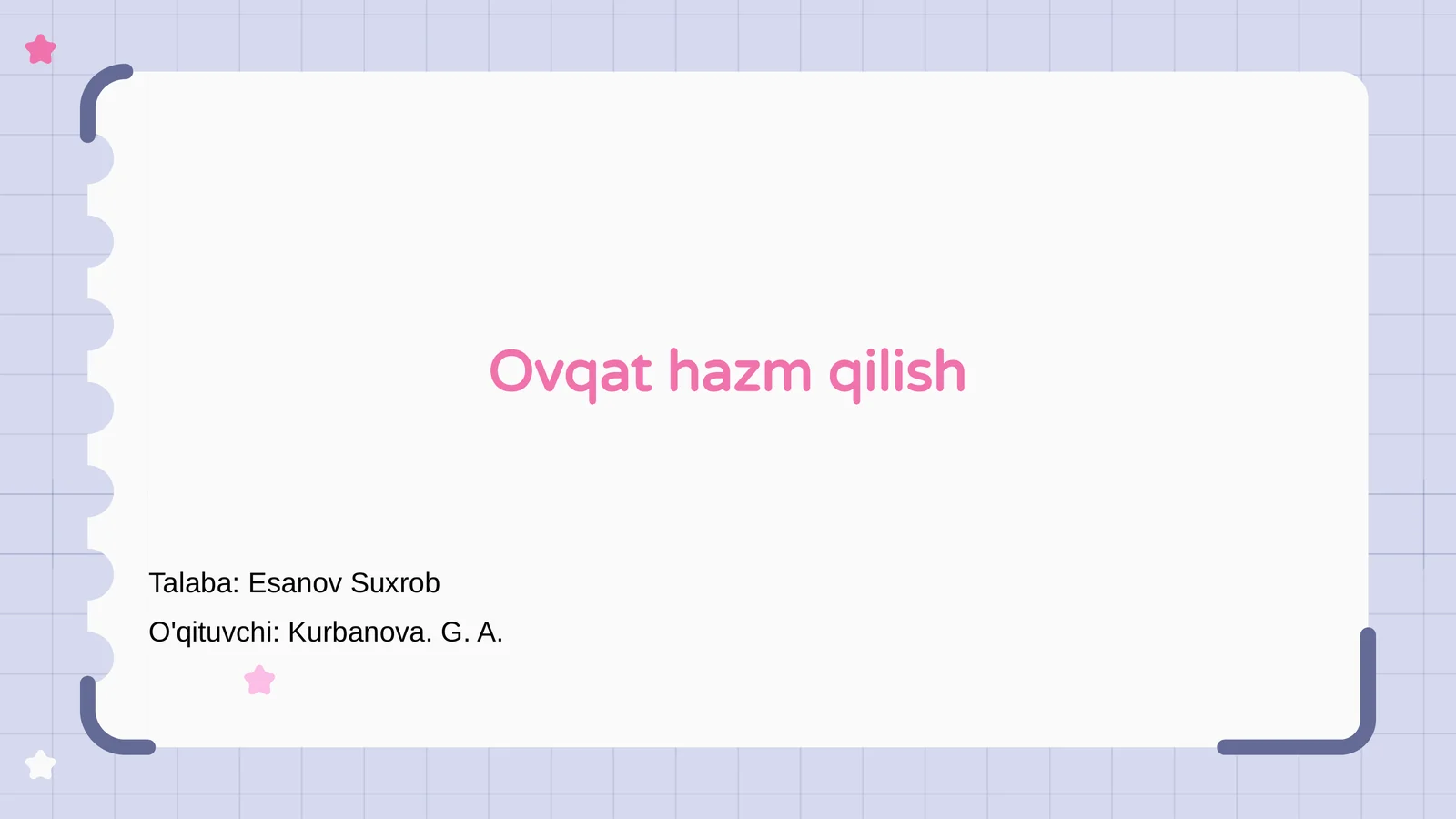 Ovqat hazm qilish