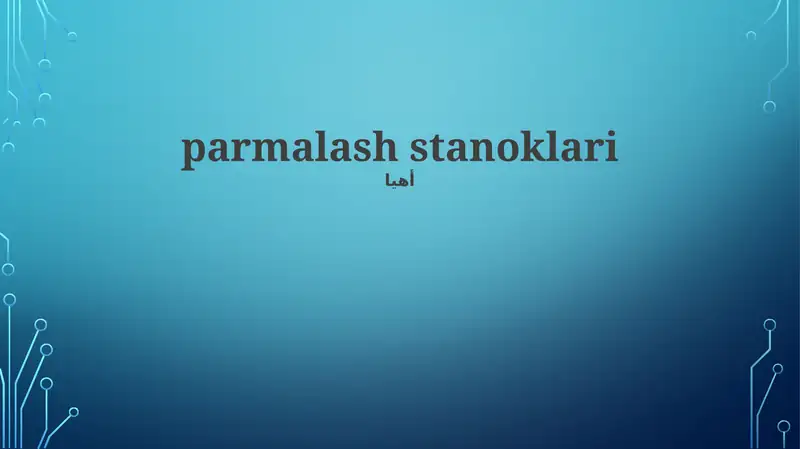 Parmalash Mashinasining Xavfsizlik Qoidalari