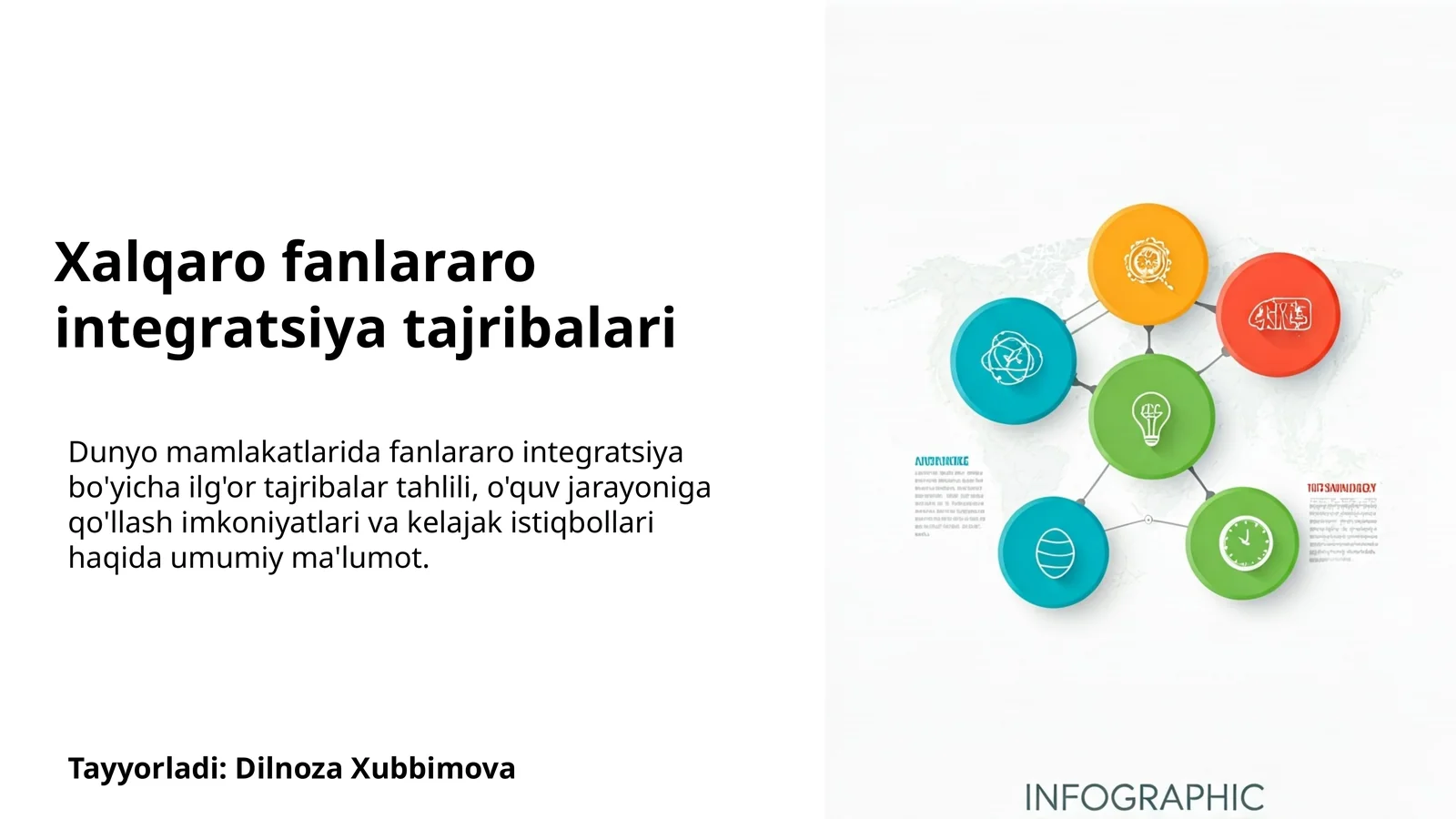 Xalqaro fanlararo integratsiya tajribalari