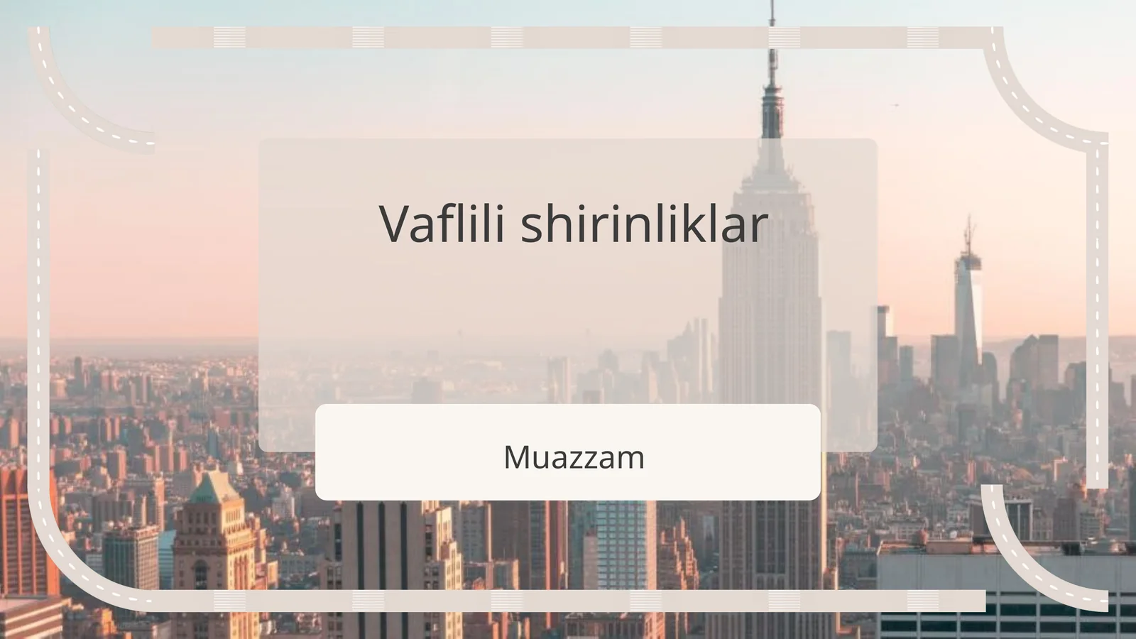 Vaflili shirinliklar
