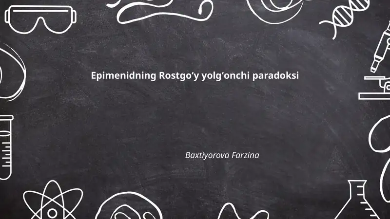 Epimenidning Rostgoʻy yolgʻonchi paradoksi