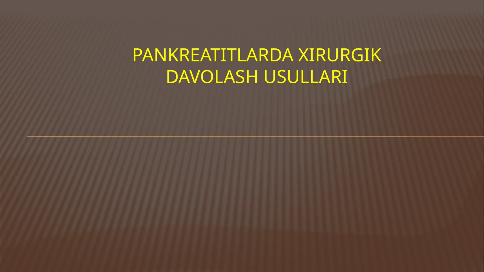 Pankreatitlarda xirurgik davolash usullari