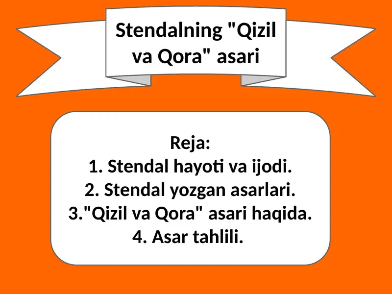Stendalning Qizil va Qora asari