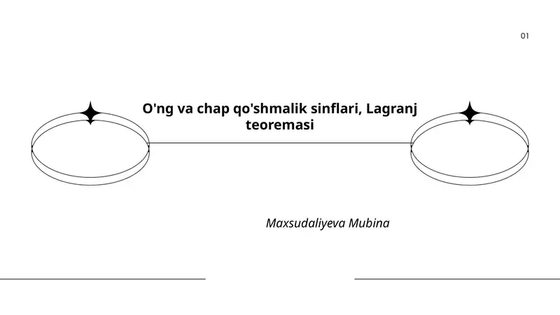 O'ng va chap qo'shmalik sinflari, Lagranj teoremasi