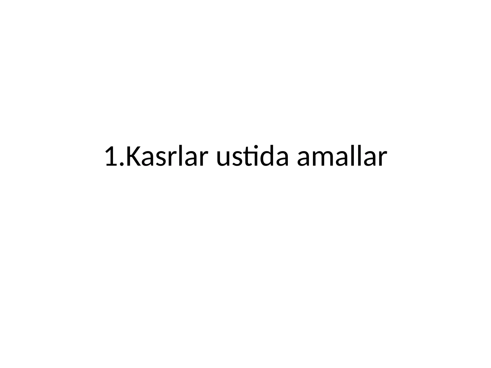 Kasrlar ustida amallar