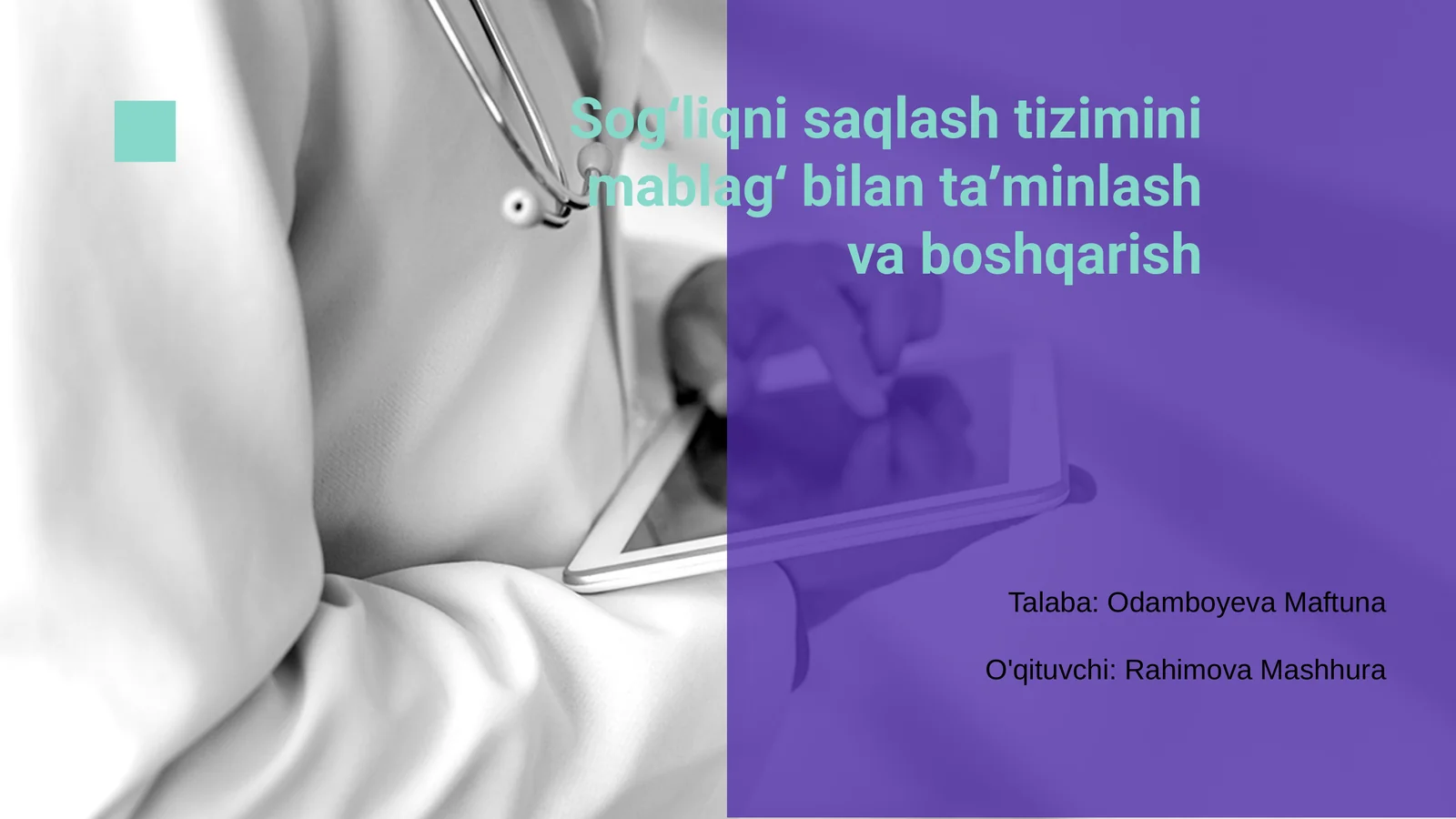 Sogʻliqni saqlash tizimi