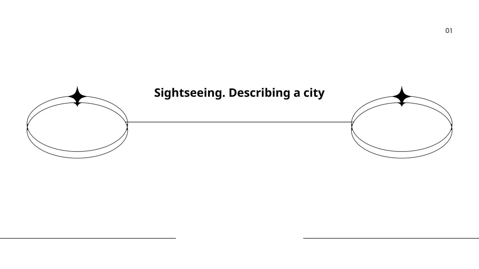 Sightseeing. Describing a city