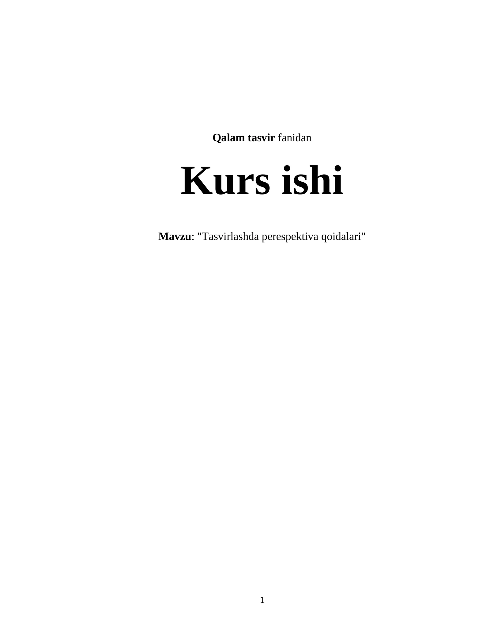 Tasvirlashda perespektiva qoidalari