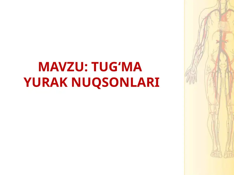 Yurak Ritm Tug'ma yurak nuqsonlari