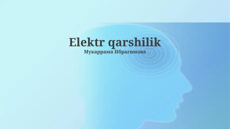 Elektr qarshilik va Ohm qonuni