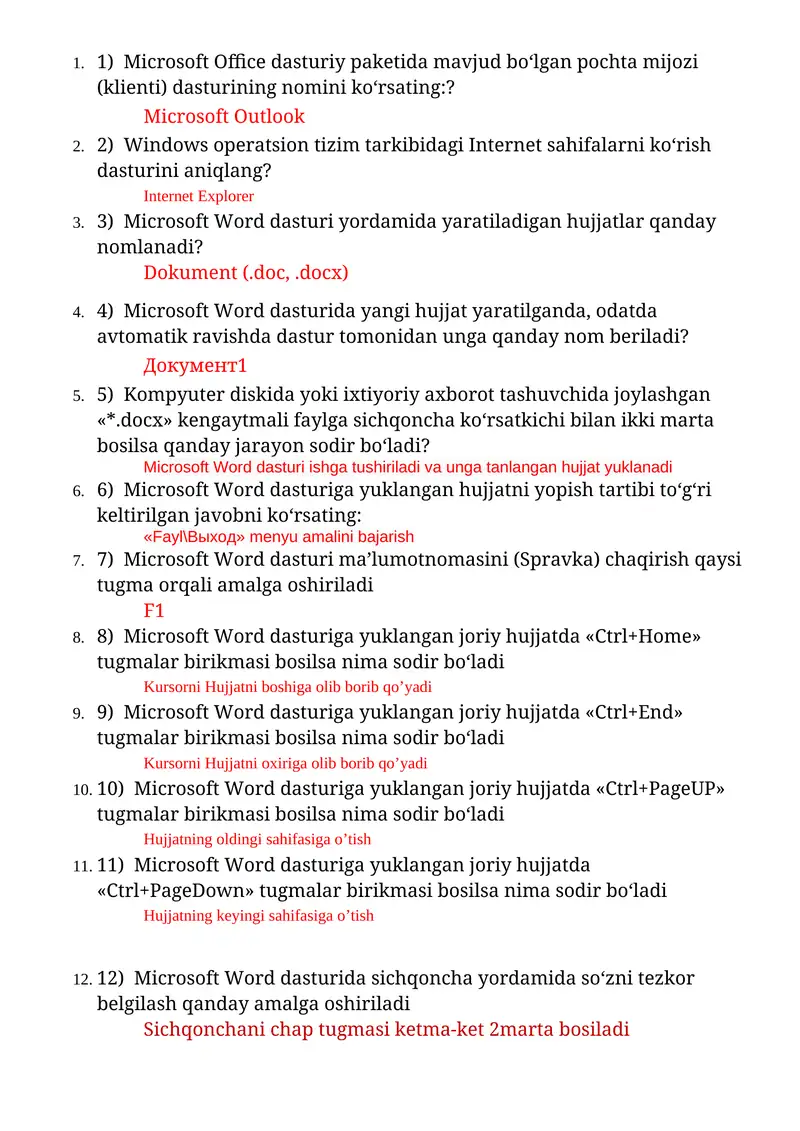 Microsoft Office dasturiy paketi