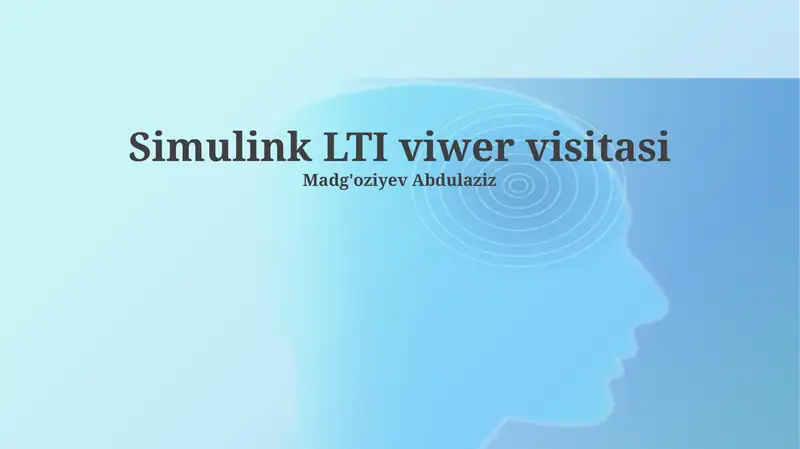 Simulink LTI viwer visitasi