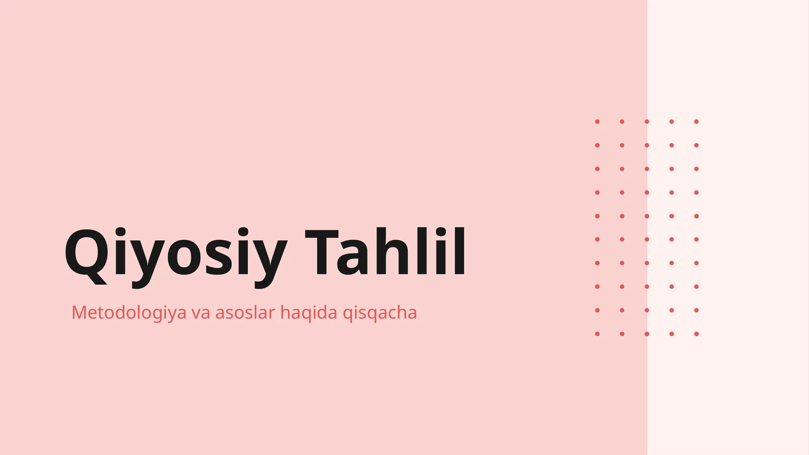 Qiyosiy Tahlil