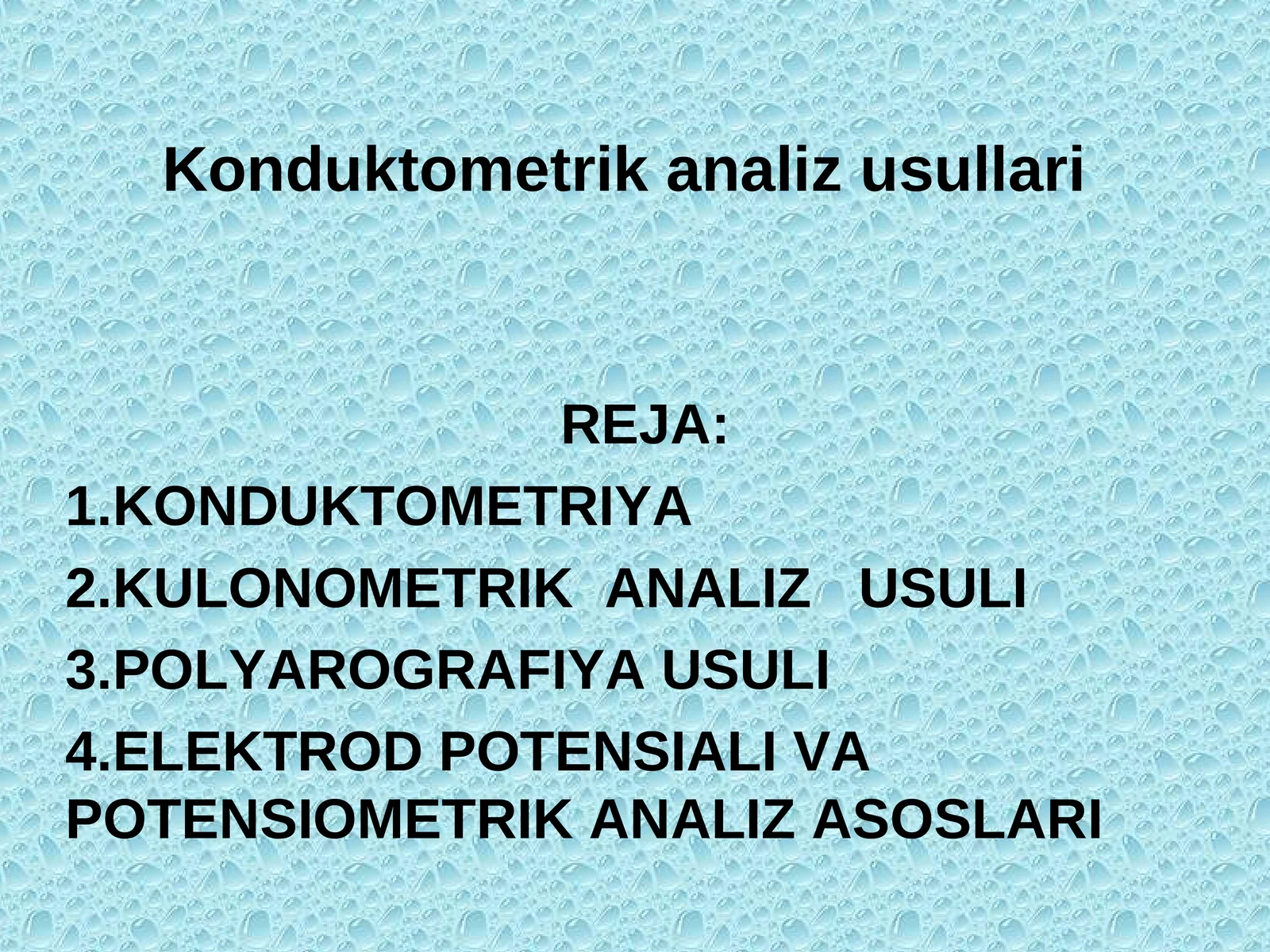 Konduktometrik analiz usullari