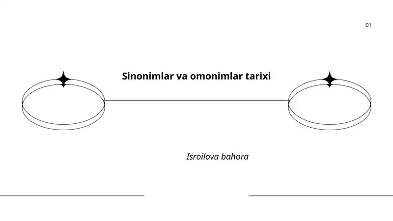 Sinonimlar va omonimlar tarixi