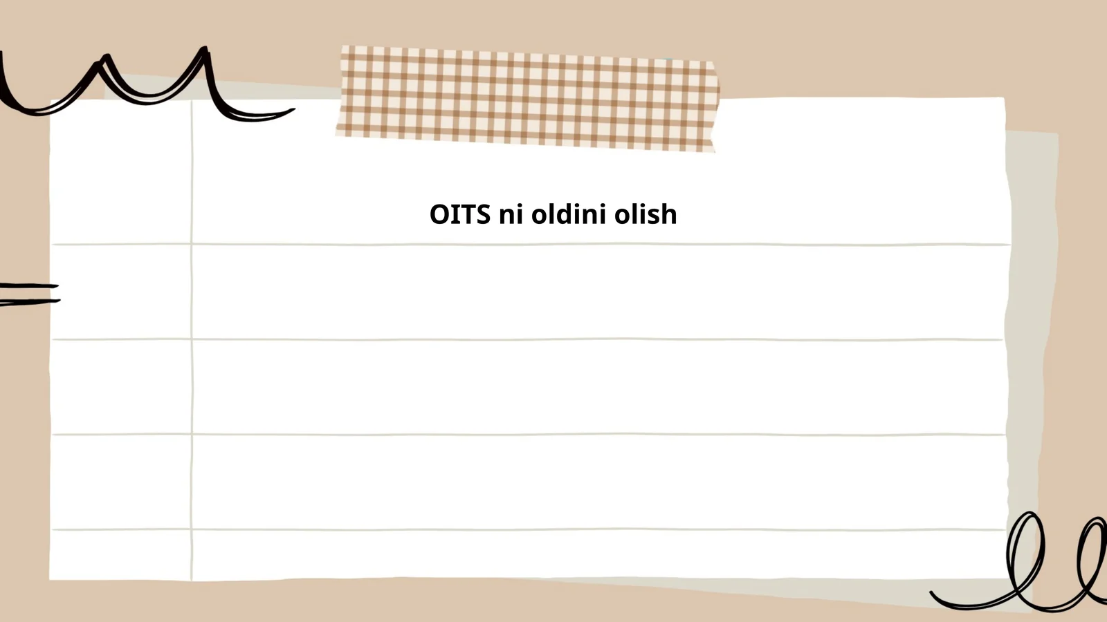 OITS ni oldini olish
