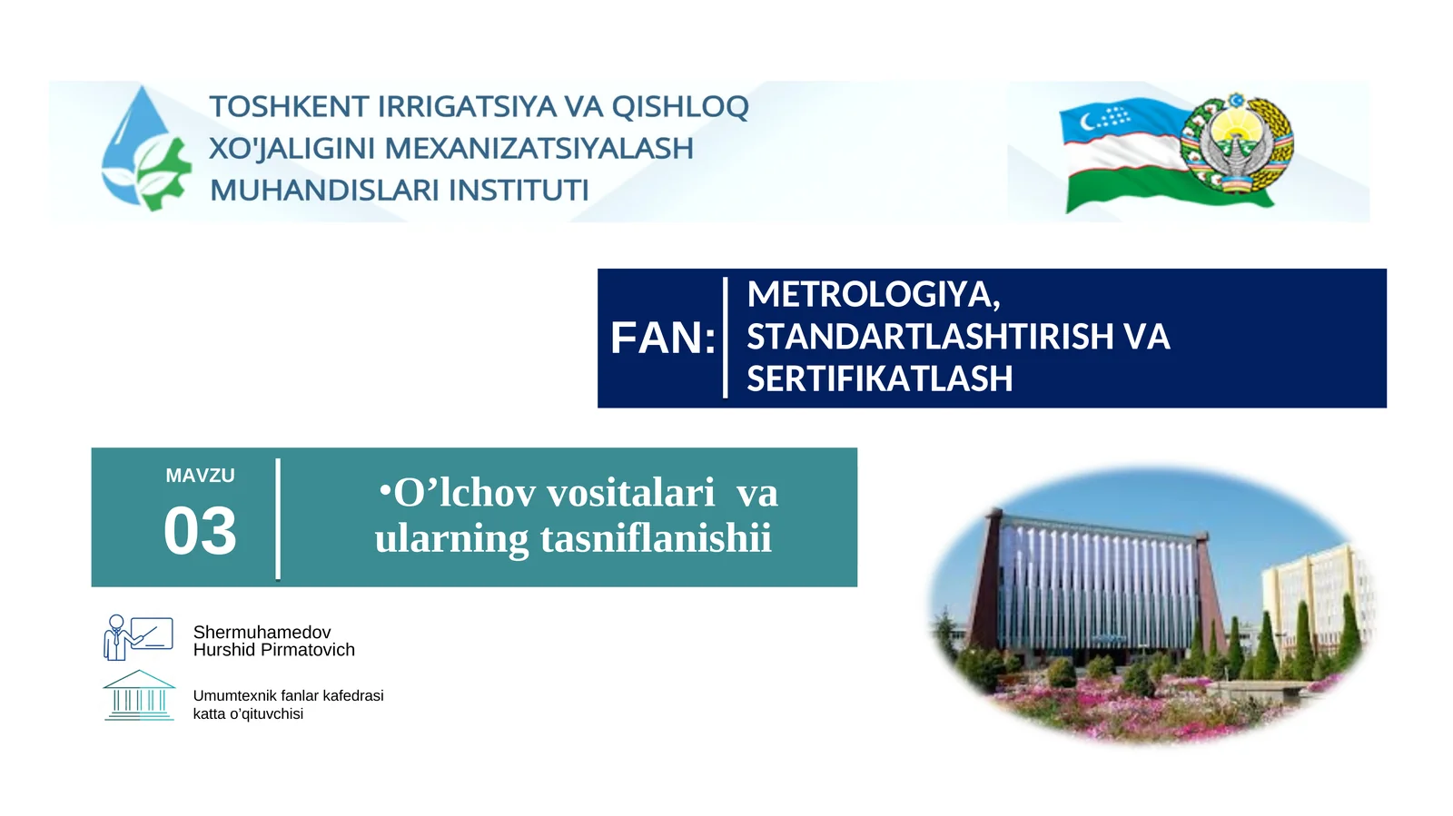 O’lchov vositalari va ularning tasniflanishii