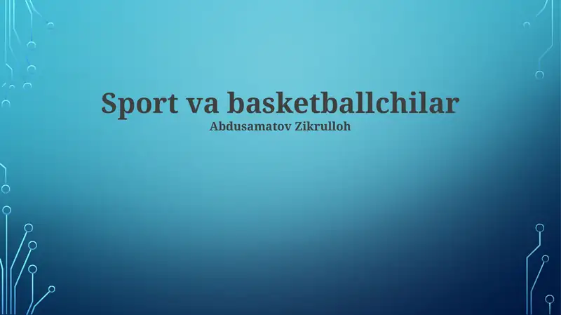 Sport va basketballchilar