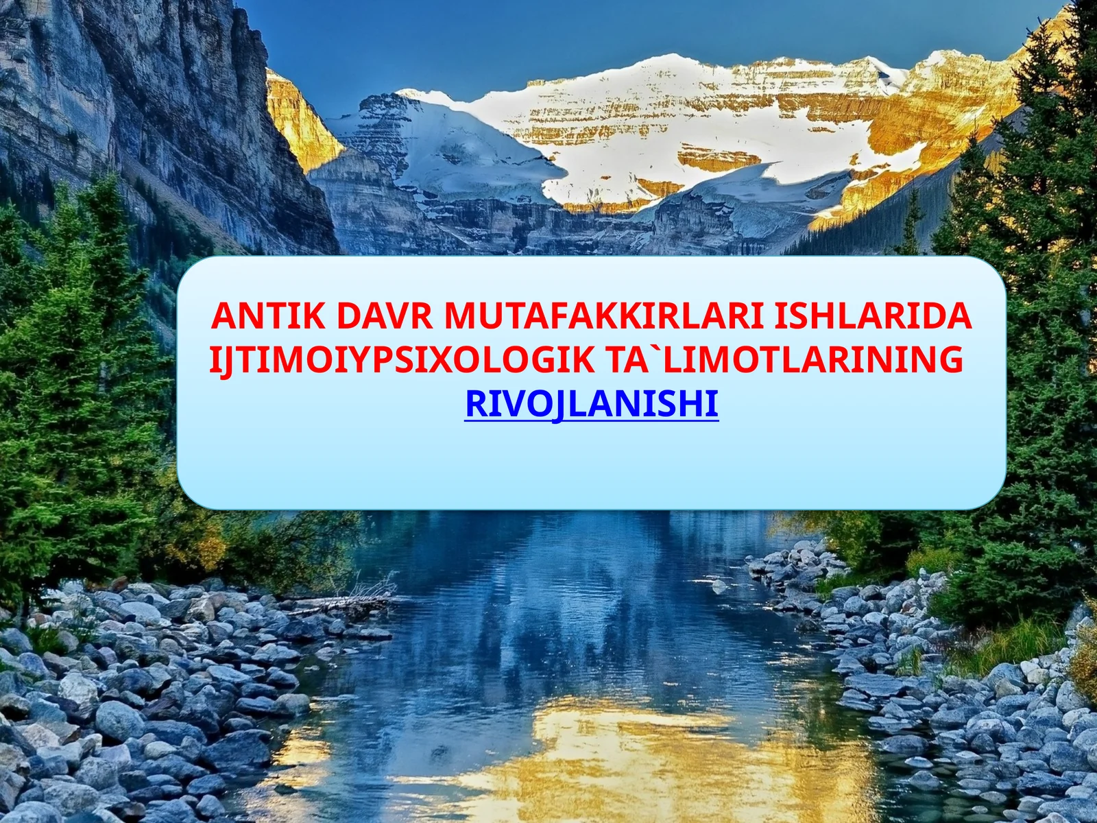 Mavzu: Ijtimoiy Psixologiya