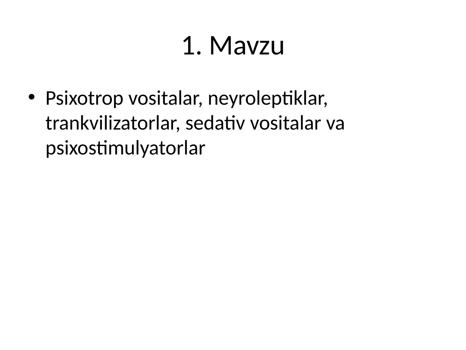 Psixotrop dori moddalar