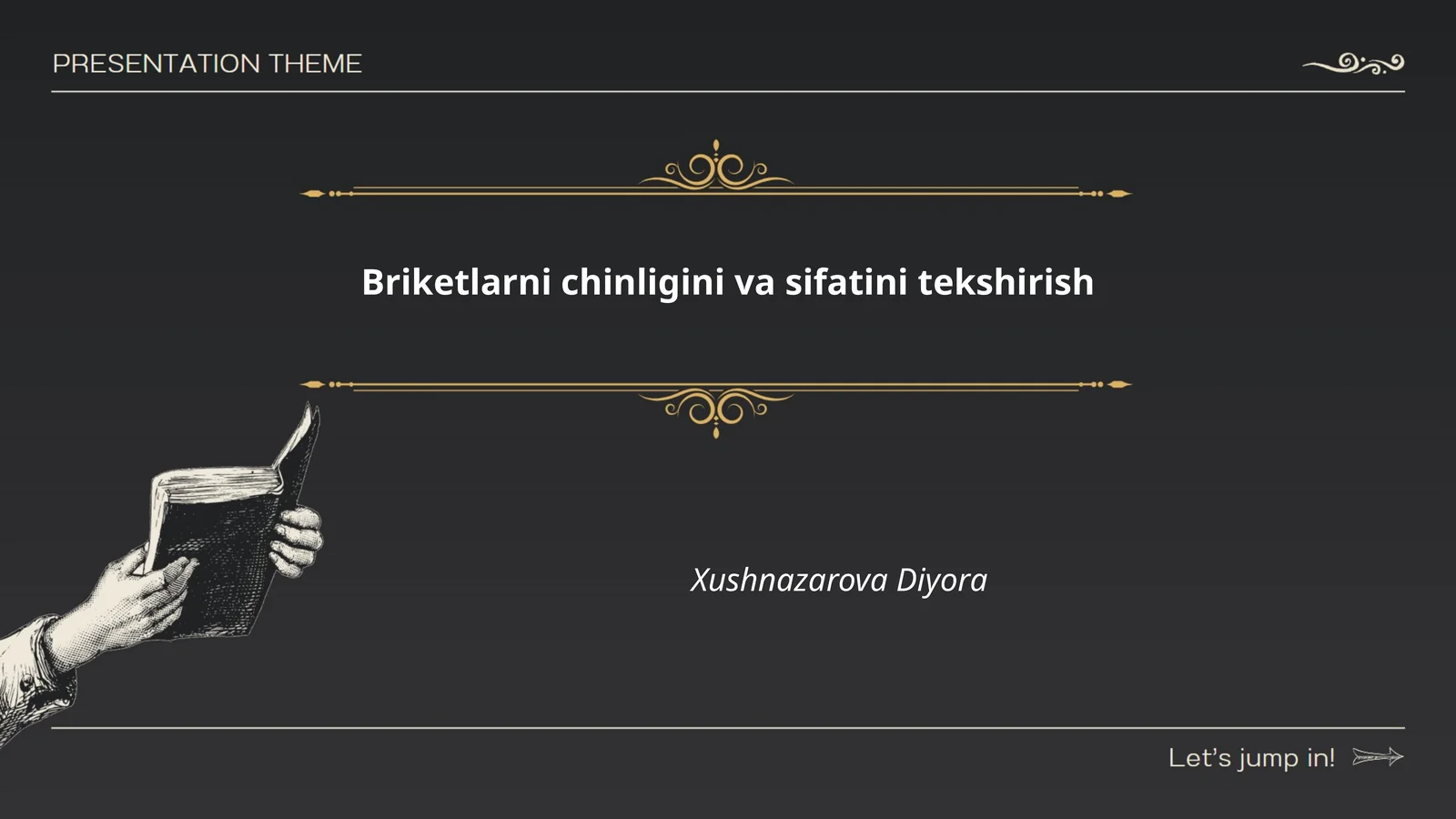 Briketlarni chinligini va sifatini tekshirish