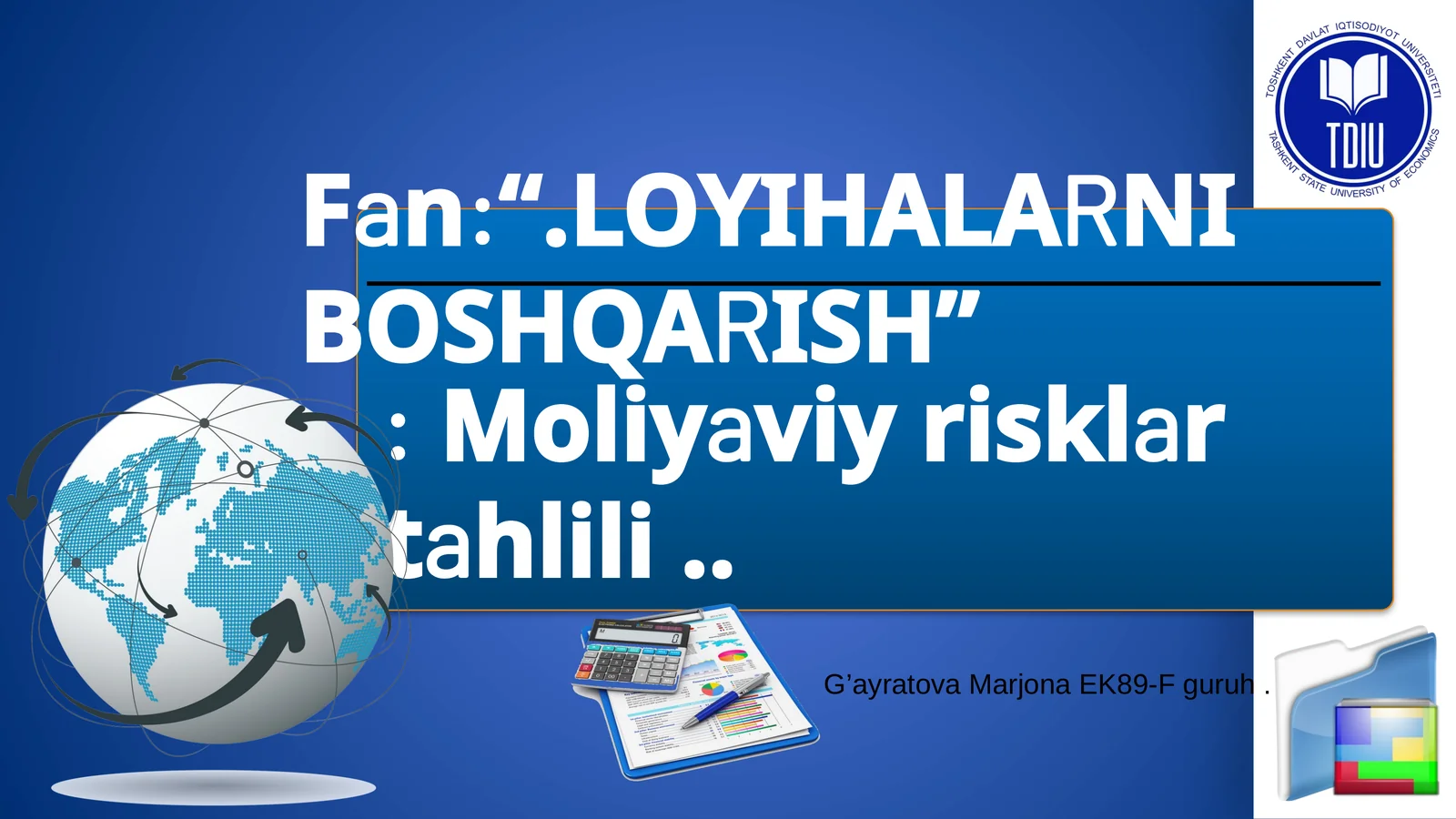 Moliyaviy risklar tahlili