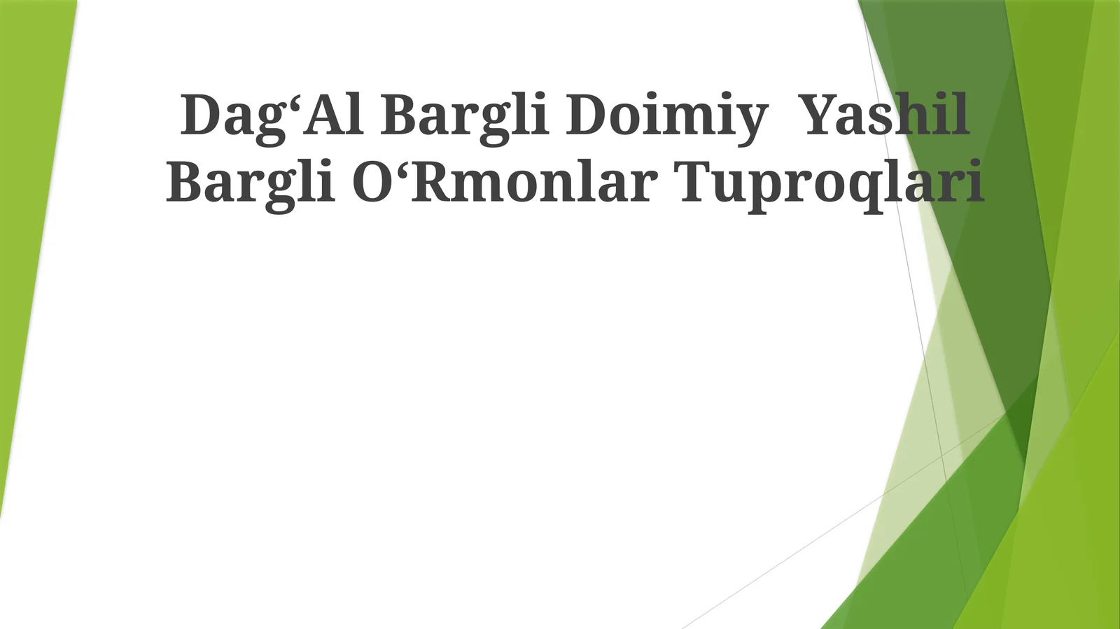 DagʻAl Bargli Doimiy Yashil Bargli OʻRmonlar Tuproqlari