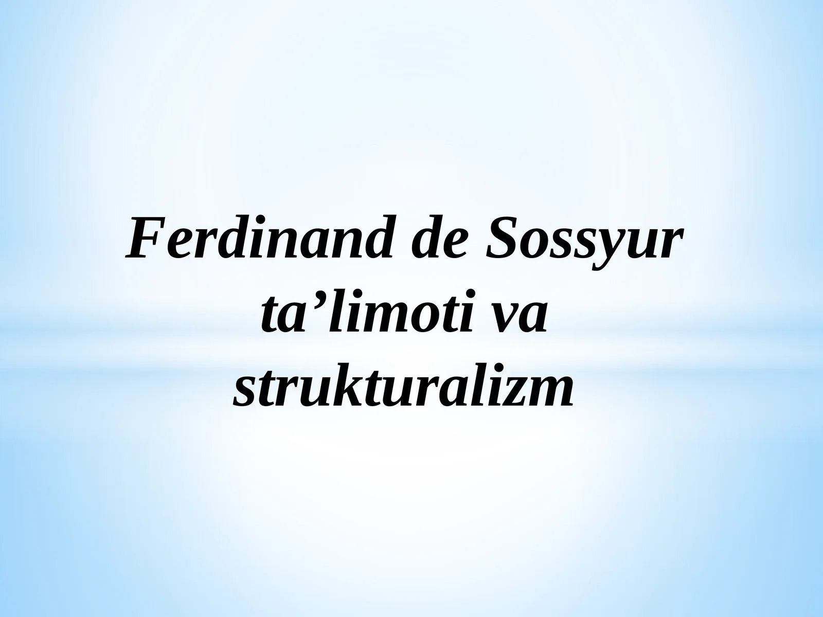 Umumiy lingvistika kursi