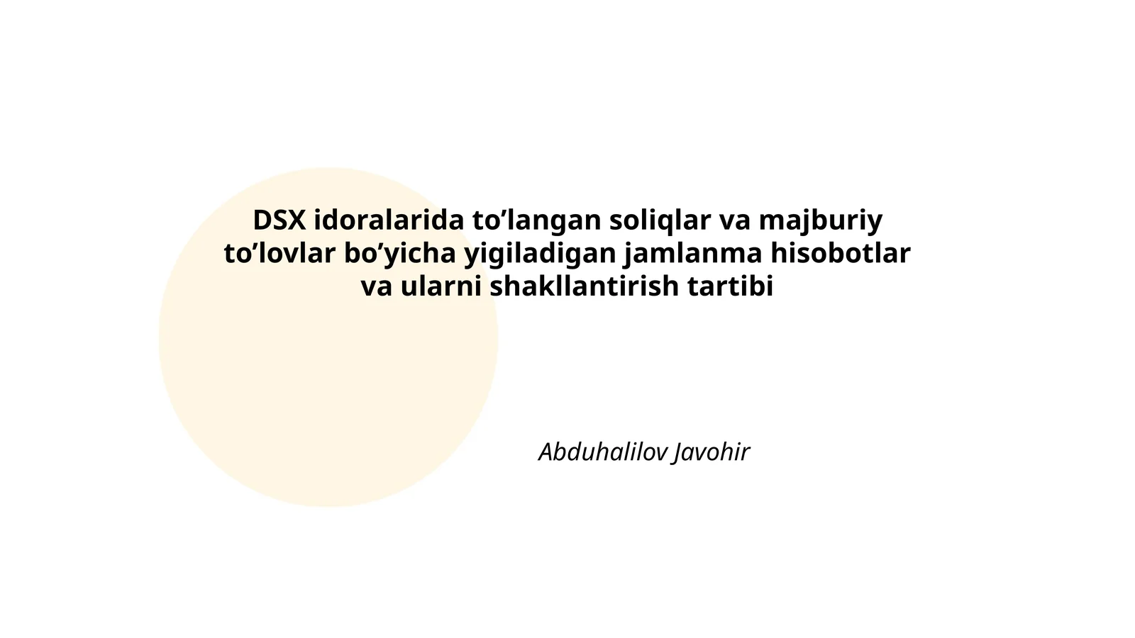 Yig'iladigan jamlanma hisobotlar