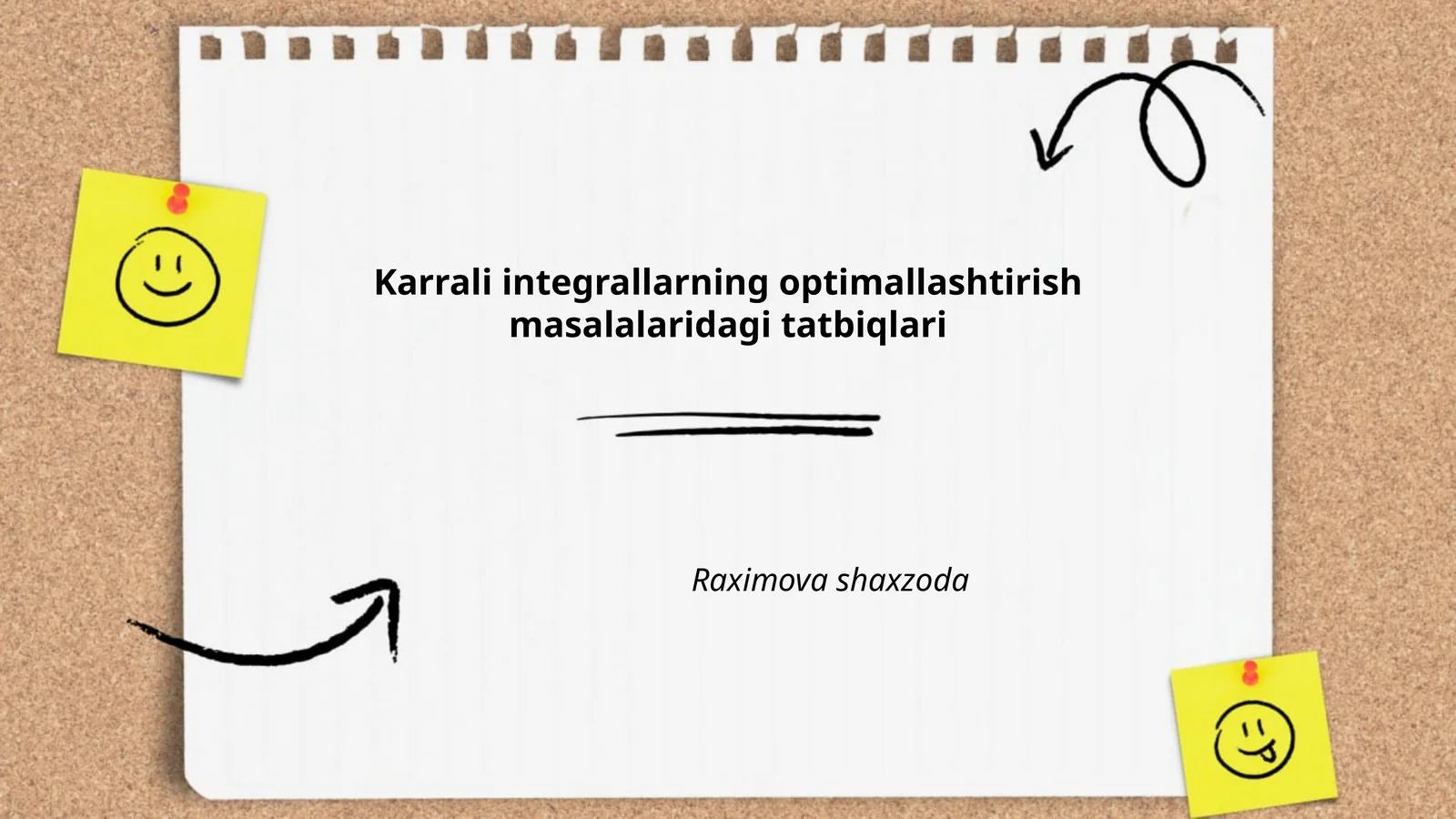 Karrali integrallarning optimallashtirish masalalaridagi tatbiqlari