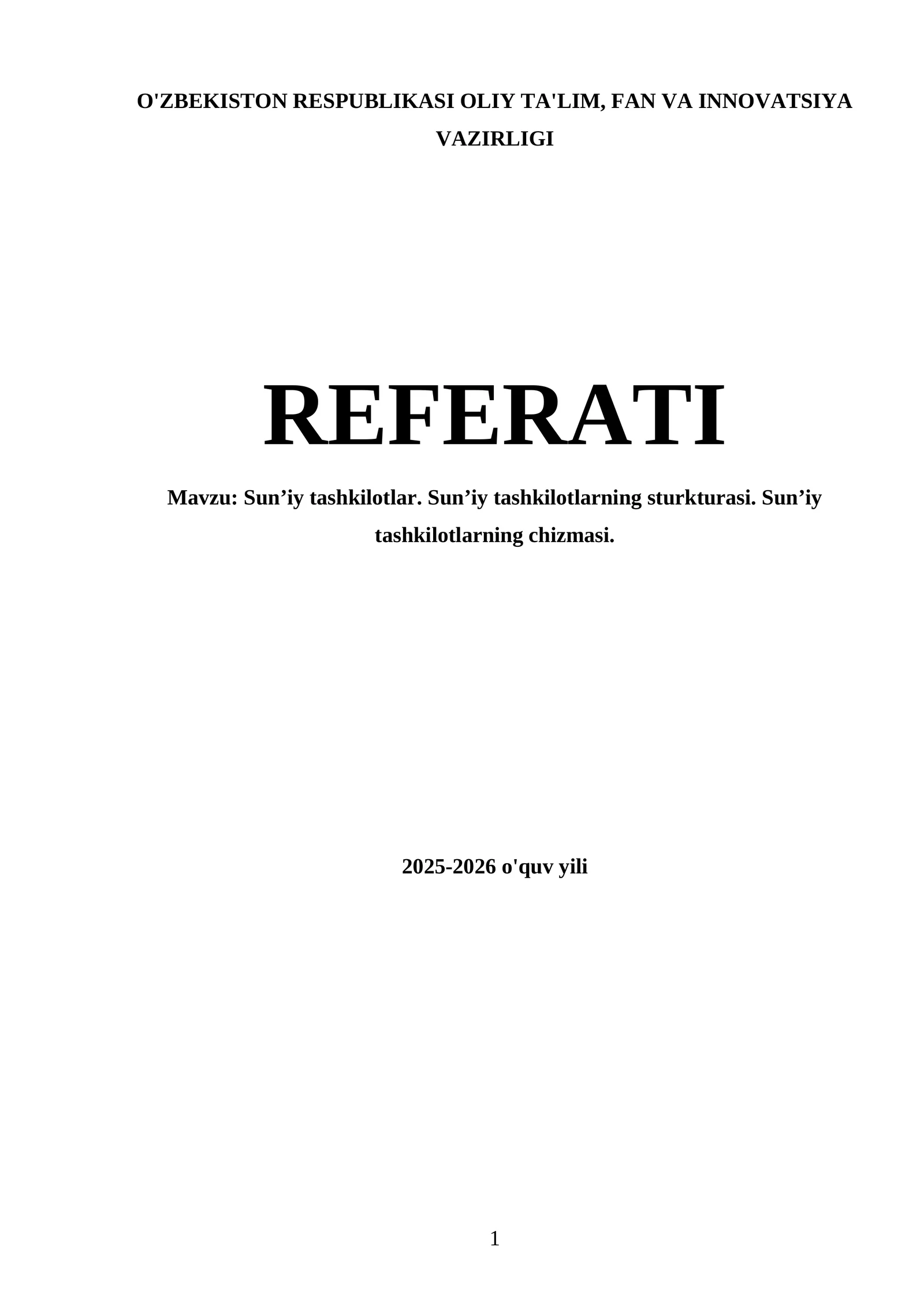 Sun’iy tashkilotlar. Sun’iy tashkilotlarning sturkturasi. Sun’iy tashkilotlarning chizmasi