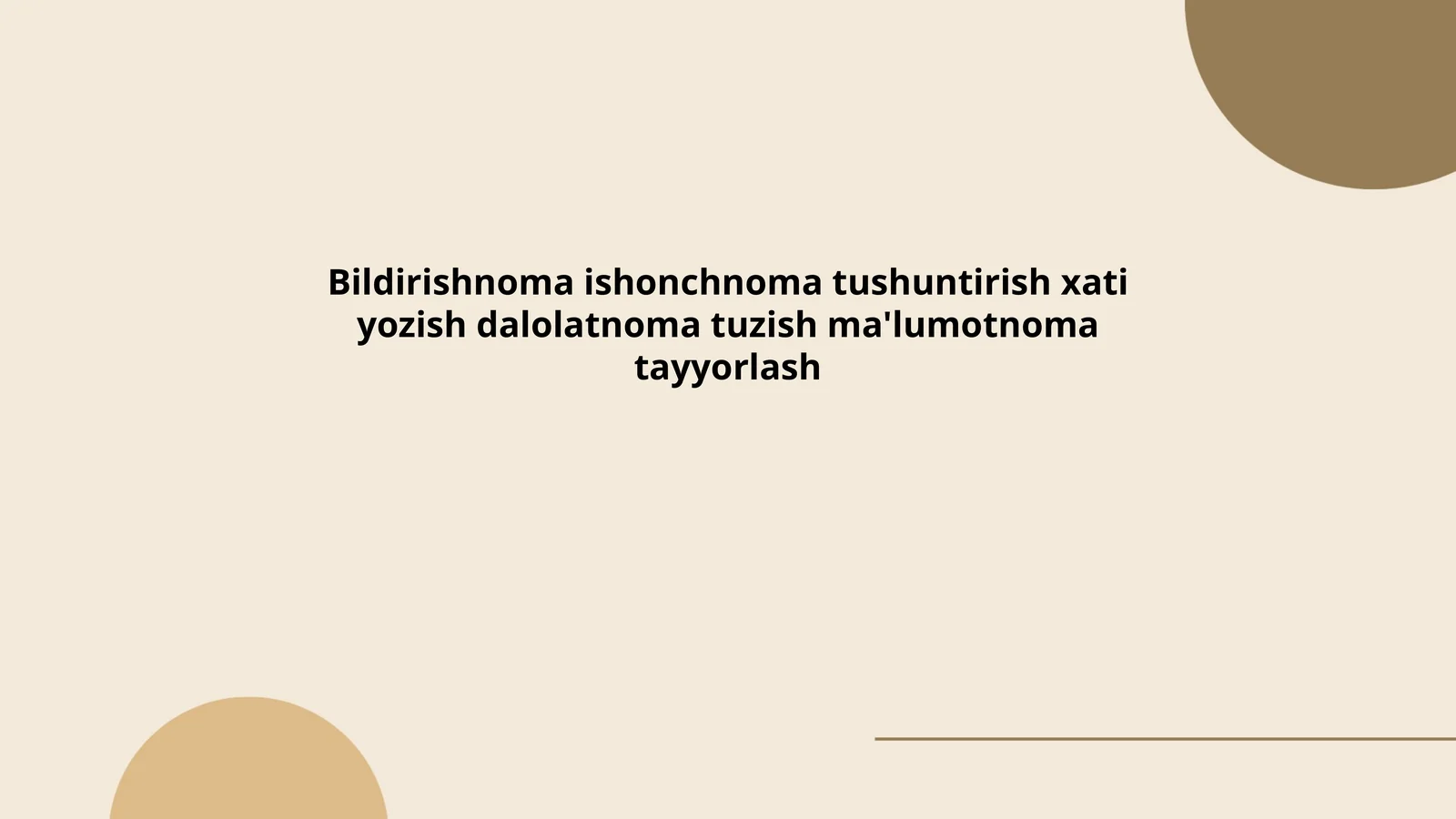 Ishonchnoma yozish tartibi