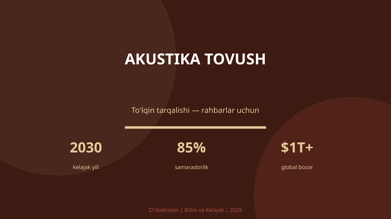 AKUSTIKA TOVUSH