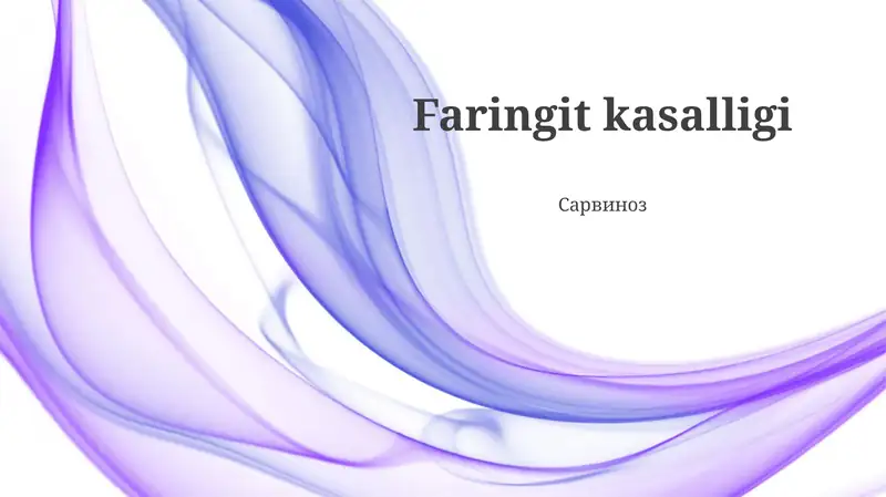 Faringit kasalligi