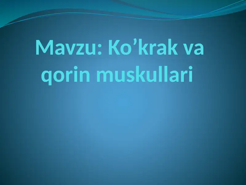 Ko’krak vaqorin muskullari