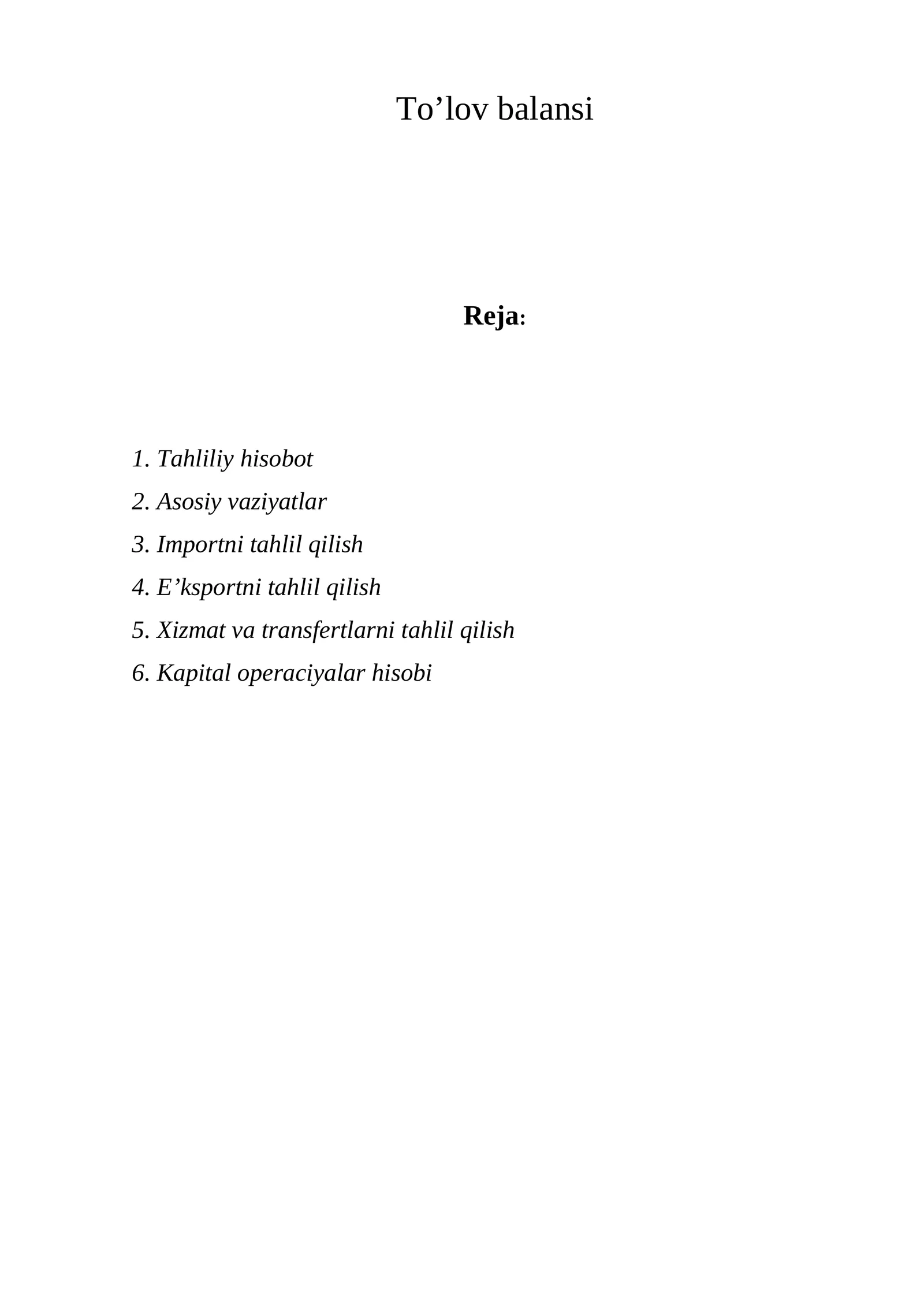 To’lоv bаlans