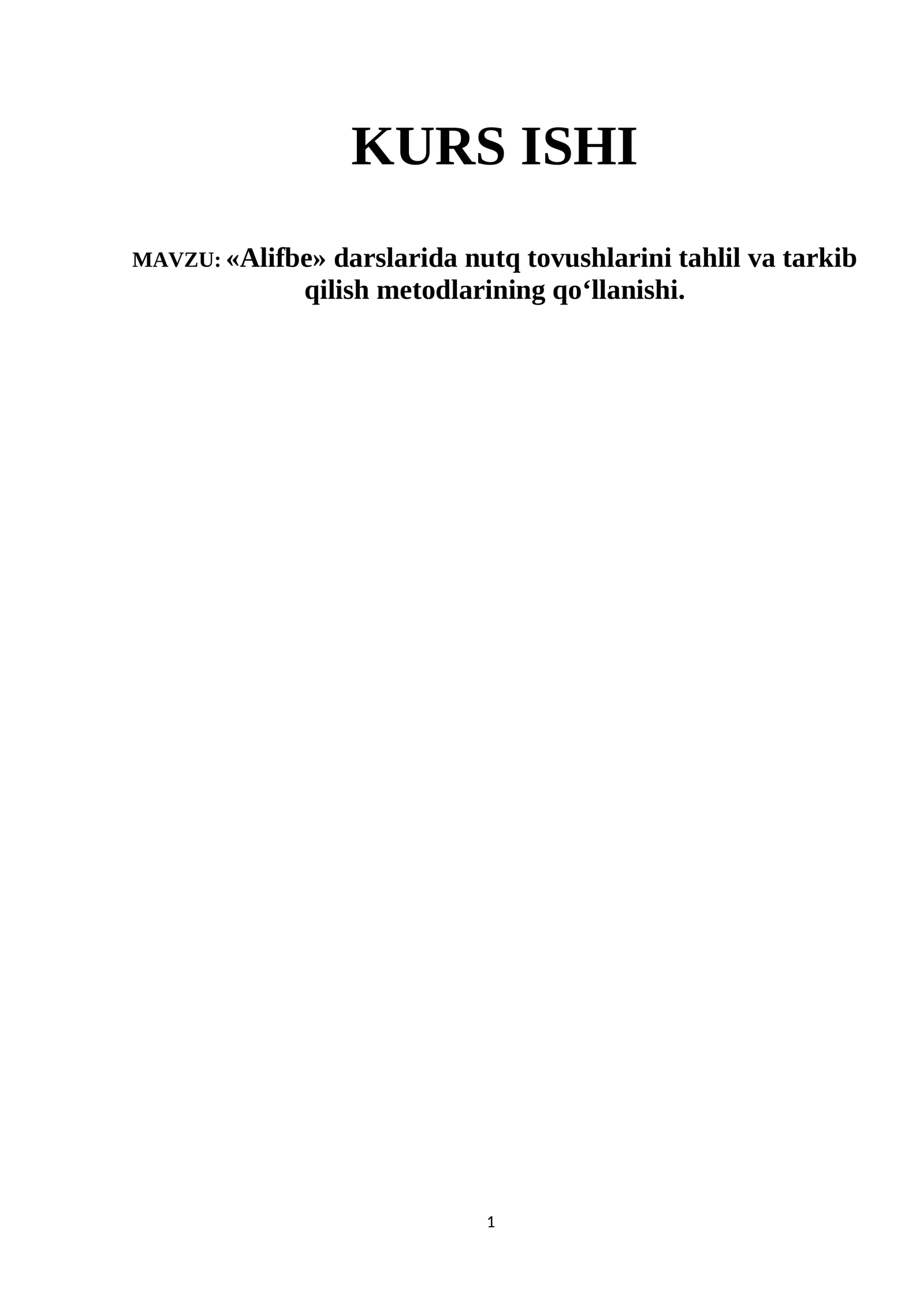 Alifbe darslarida nutq tovushlarini tahlil va tarkib qilish metodlari