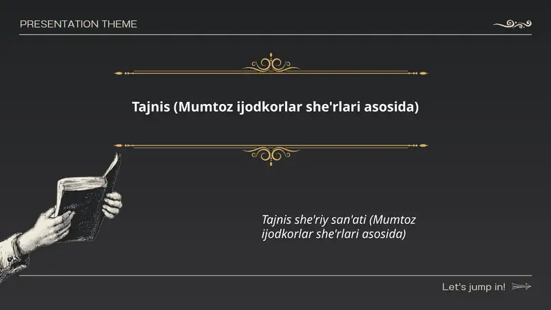 Tajnis (Mumtoz ijodkorlar she'rlari asosida)