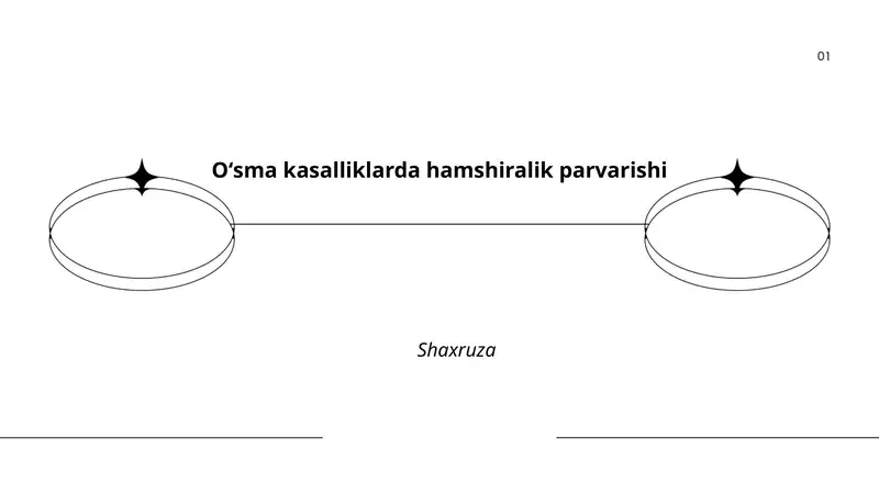 Oʻsma kasalliklarda hamshiralik parvarishi Shaxruza