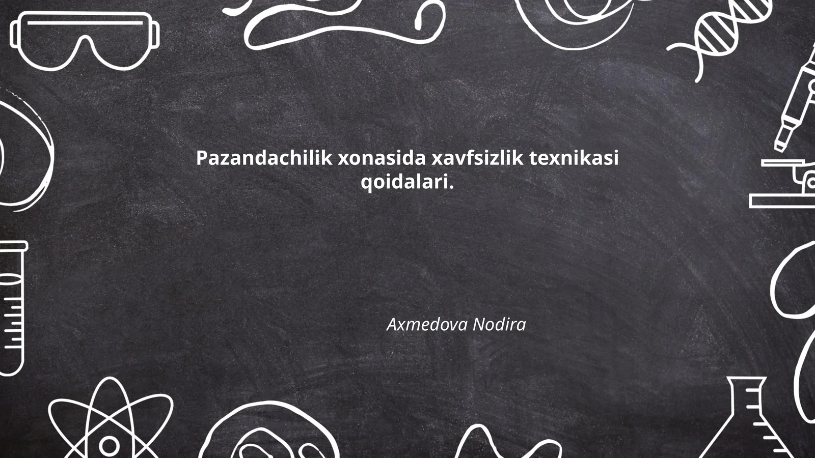 Pazandachilik xonasida xavfsizlik texnikasi qoidalari