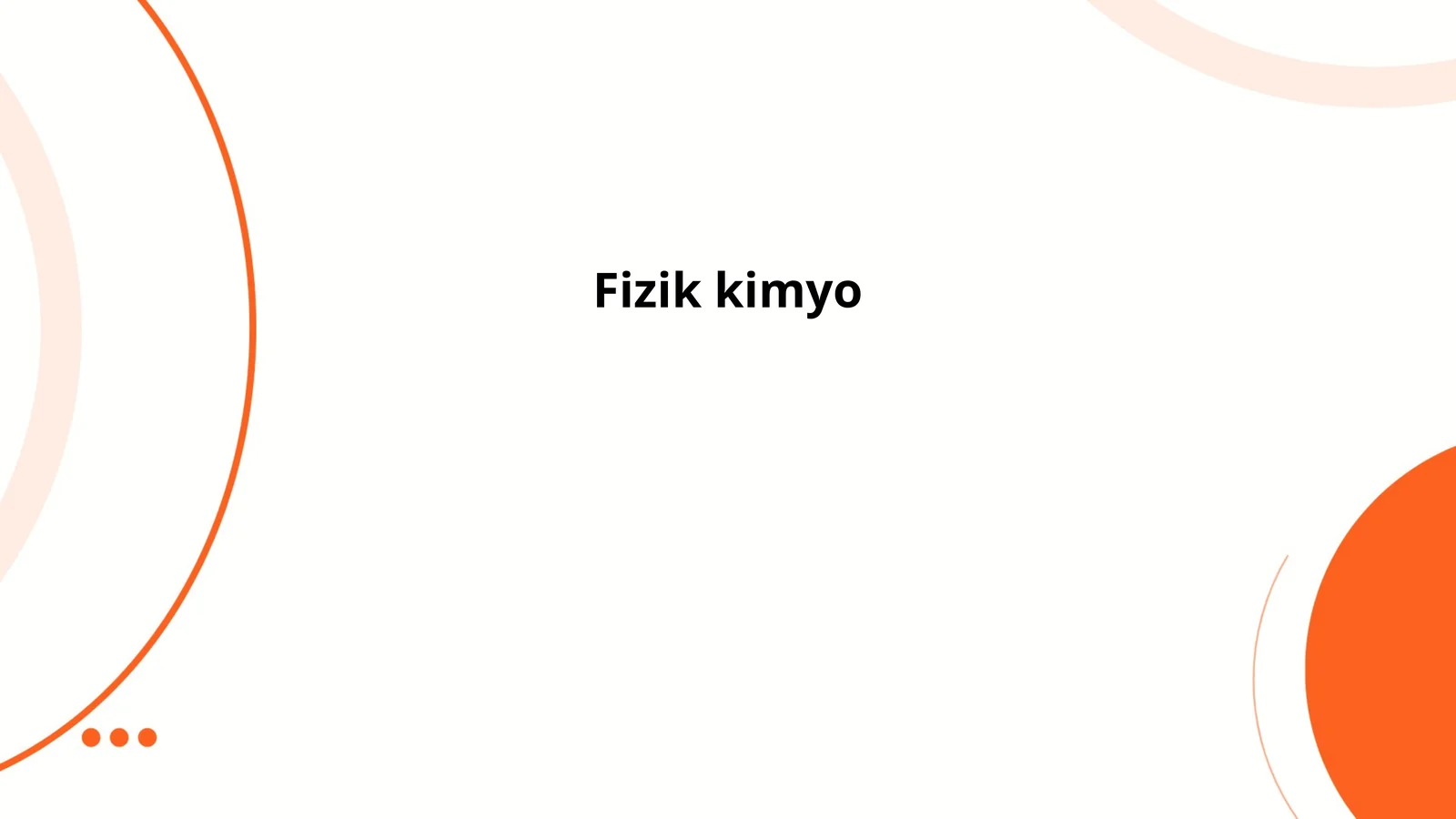 Fizik kimyo