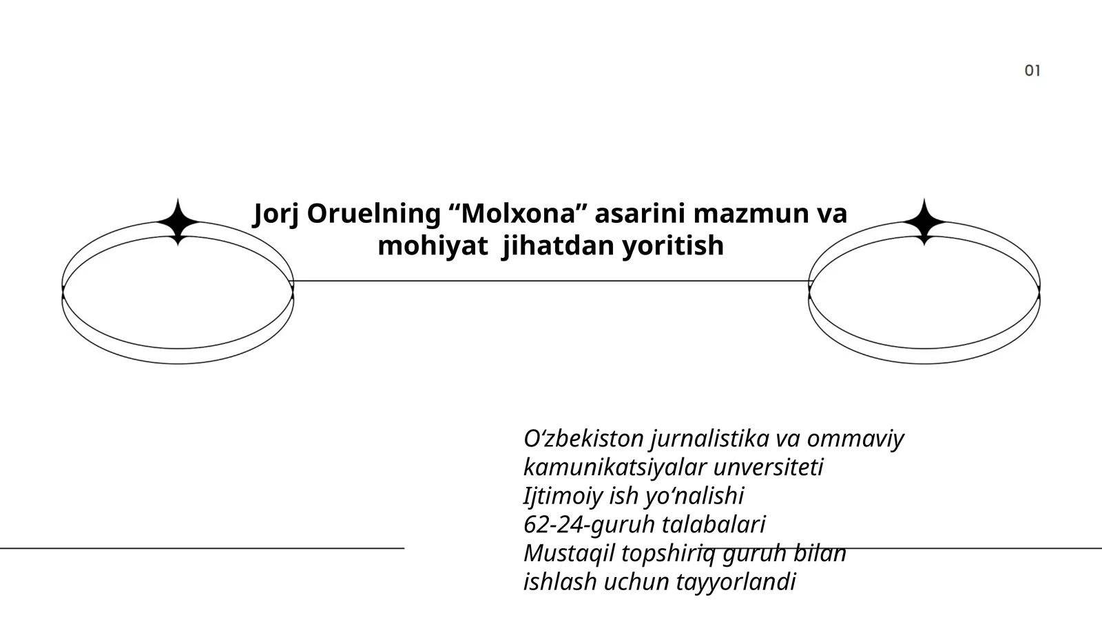 Jorj Oruelning “Molxona” asari