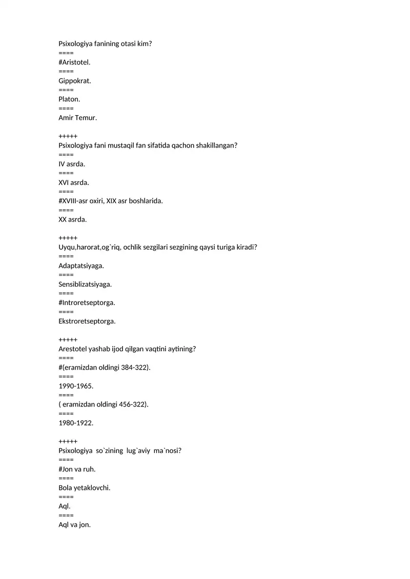 Psixologiya fanining otasi kim?