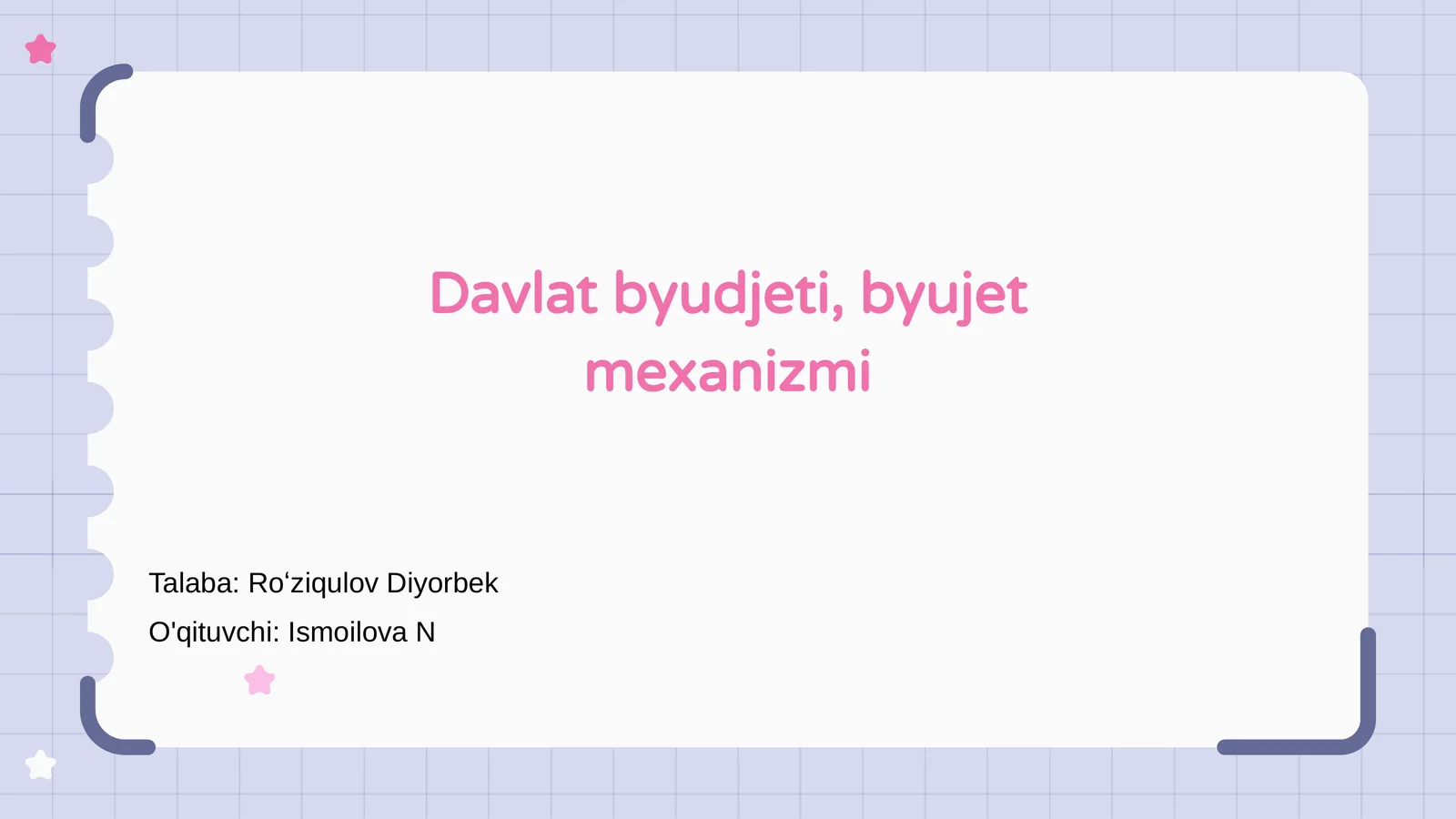 Davlat byudjeti, byujet mexanizmi