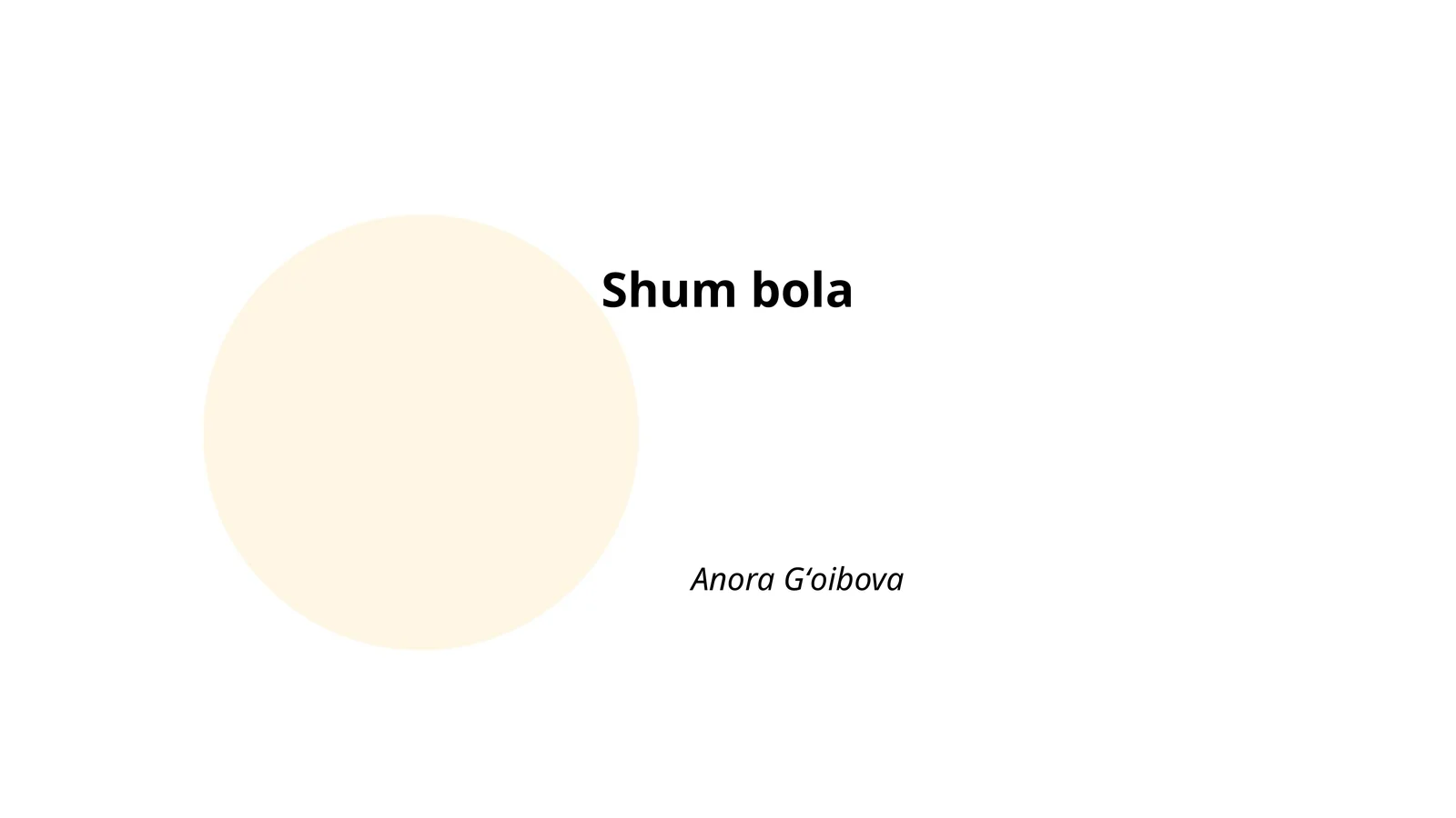 Shum bola