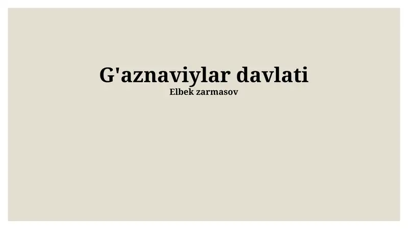 G'aznaviylar davlati