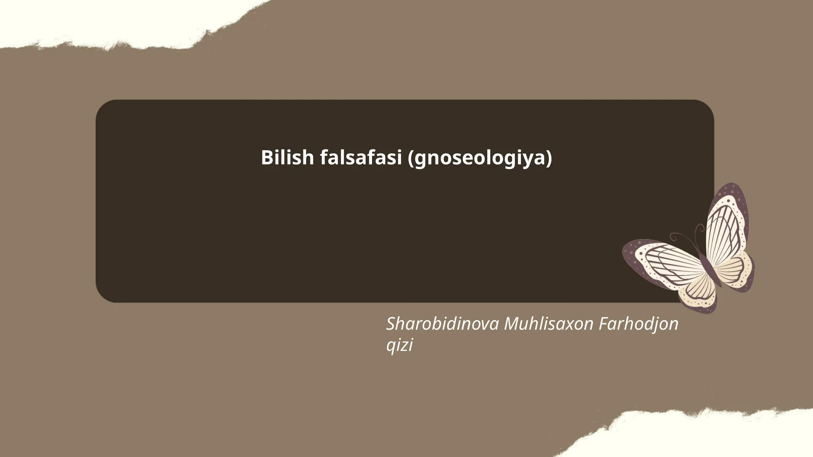 Bilish falsafasi (gnoseologiya)
